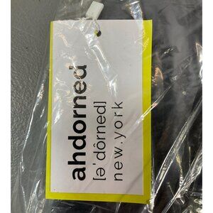 Ahdorned Black U-Shaped Messenger Bag with Adjustable Straps and Bonus Pouch